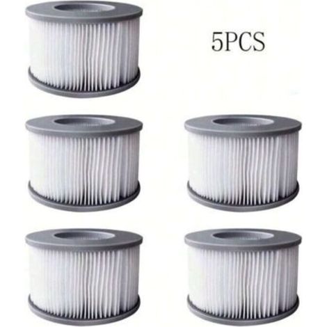 Cartouches filtrantes pour spa (lot de 5), 10,8 cm x 6,7 cm, filtre à eau, filtre à sédiments, filtre à charbon inversé (1/4)