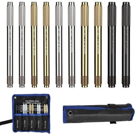 10 Pièces Demonte Pneu Moto, M12 x 1.25, M12 x 1.5, M14 x 1.25, M14 x 1.5, M15 x 1.25 Demonte Pneu Voiture, pour Motos, Vélos et Voitures (1/5)