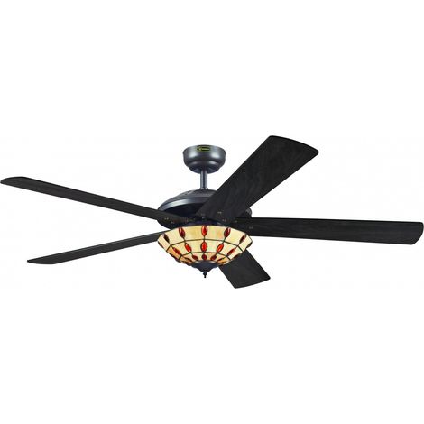 Ceiling Fan Comet Tiffany 132cm / 52" with Lights