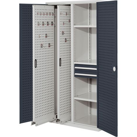 Kappes ®RasterPlan Vertikalschränke 1950x1000x600mm Modell 81 Lochplattentüren anthrazitgrau