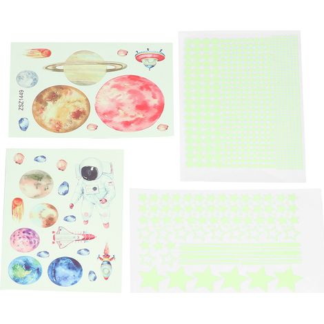 Sticker mural lumineux étoile brillante, papier peint en PVC inoffensif pour la décoration de bureau et de chambre (1/5)