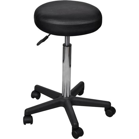 Maison Exclusive - Bürohocker 2 Stk. Schwarz 35,5x84 cm Kunstlede (1/5)