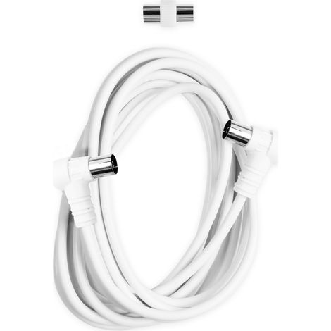 EKON Cavo Antenna Coassiale Maschio Maschio Bianco 3 Metri