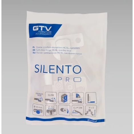 Cerniera a chiusura ammortizzata GTV SILENTO PRO + guida + tappi terminali ZM-HCSL09-3DBEO (1/5)