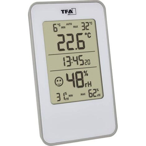 TFA Dostmann Digitales Thermo-Hygrometer Termoigrometro Bianco 30.5057.02