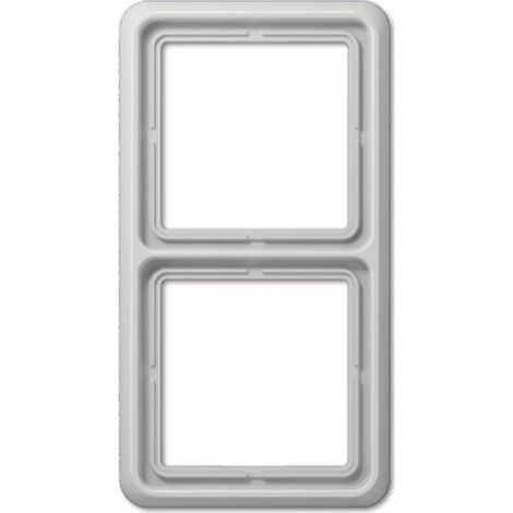 Jung Cadre 2 fois, CD 500, IP 44, Duroplast, gris clair, montage vertical et horizontal CD 582 LG (1/2)