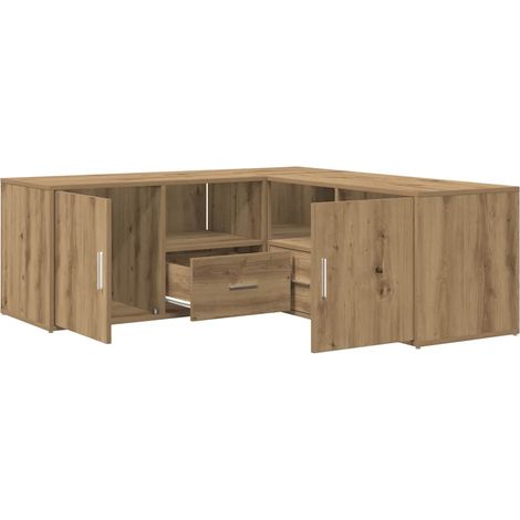 Corner Cabinet Artisian Oak 200x40x45 cm Engineered Wood vidaXL