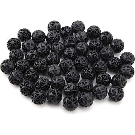 50 pezzi di sfere filtranti bioporose biochimiche con cotone per acquari, laghetti, cascate e fontane (16 mm) (1/5)