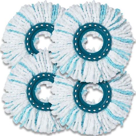4 pièces Rechange Clean Twist Disc Mop Compatible avec Leifheit Serpillière,Balai Serpillère Microfibre Compatible avec Leifheit Clean Twist Disc Mop Systèmes,pour Tous Types de Sols (1/4)