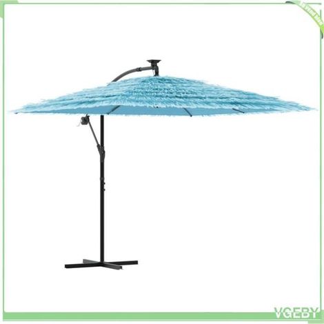 Parasol de jardin - FAFEICY - 4005079 - Carré 269x269 cm - Mât acier 48 mm - Manivelle, protection UV (1/5)