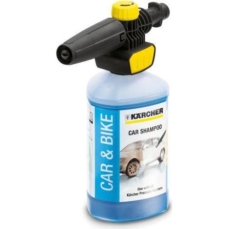 Kärcher – Canon à mousse Connect'n'clean – Accessoire pour nettoyeur haute pression – Bidon de 1L de shampoing auto 3 en 1 – Pour nettoyage efficace (1/7)