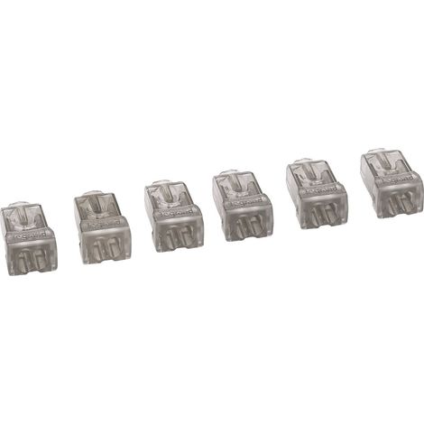 Legrand - Borne de connexion Nylbloc auto pour fils rigides - 6 bornes grises pour 2 fils (1/2)