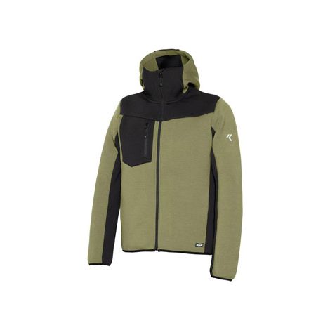 SUDADERA CON CREMALLERA 330 GR FYNOR VERDE / NEGRO (1/2)
