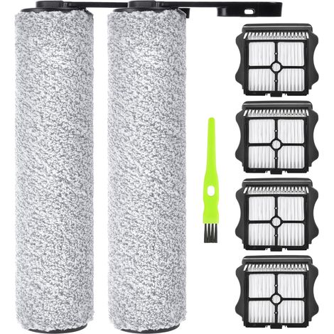 6 Stück Bürstenrolle Zubehör Ersatzteile für Tineco Floor ONE S5/Floor One S5 Pro 2 Nass- und Trockensauger(2 Bürstenwalze + 4 HEPA-Filter) (1/5)