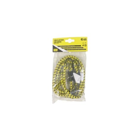 C SET 2 FUNI ELASTICHE D.8 C/2 GANCI FE 100 GIALLO