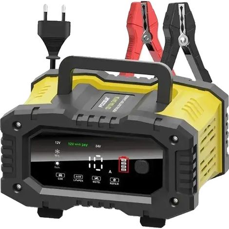 Cargador de batería para coche, doble salida 12V 24V, carga inteligente, 10A 5A (1/2)