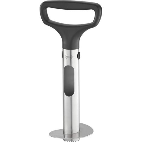 RÖSLE Sbuccia ananas PRO di alta qualità per estrarre la parte commestibile e tagliare in anelli, con presa ergonomica, scala di misurazione e foro, in ABS e acciaio inox 18/10 (1/4)
