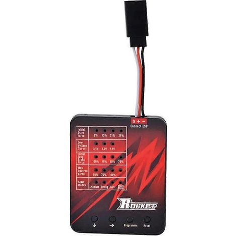 Carte de programmation Rocket 540PLUS V2 pour moteur étanche 5 slots 11T 13T 16T 20T, contrôleur 80A, compatible Tamiya, Kyosho et TRAXXAS (1/5)