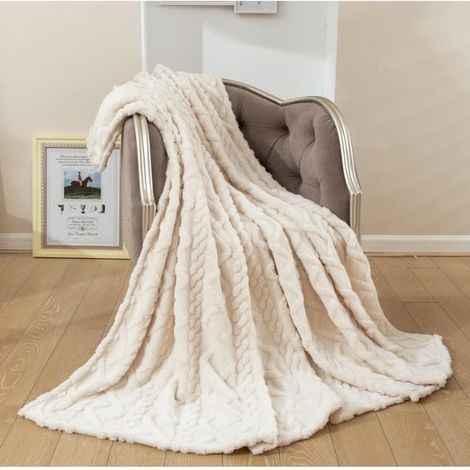 Plaid aus Fleece – Hochwertig – 180 x 200 cm – Außergewöhnliche Weichheit – Wärmeisolierung – Pflegeleicht