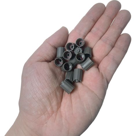 Bouchon de valve en plastique, cache-poussière de valve ordinaire en plastique, couvercle de valve de pneu de voiture gris, matériau importé (1/5)