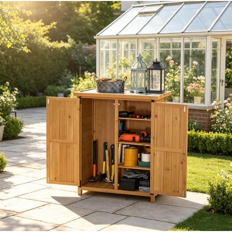 Praktischer Gartenschrank,Outdoor-Schrank,Aufbewahrungsschrank,Bodenstehender Werkzeugschrank(nur mit 1pcs Gartenschrank) (1/3)