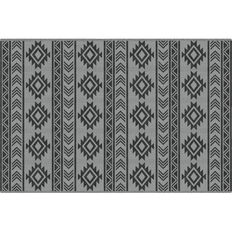 Alfombra de exterior, impermeable, con protección UV, negra. (1/5)