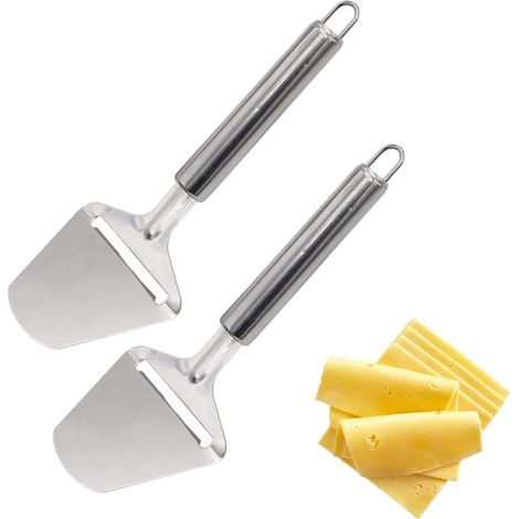 2 PCS Coupe-fromage, Acier inoxydable, Lame affûtée, Tranches uniformes, Pour fromage dur et légumes