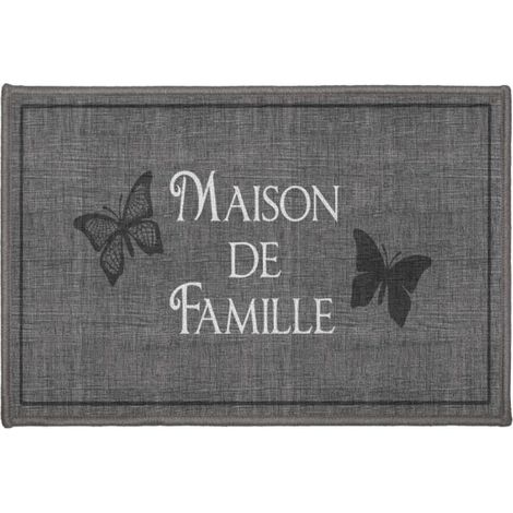 Tapis Rectangle "Familia" 40x60cm Gris
