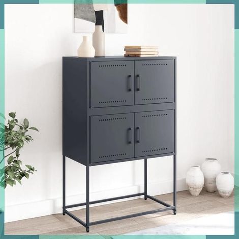 Buffet - 846484 - Anthracite - Acier - 68,5 x 38,5 x 107 cm (1/5)