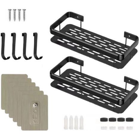 Porte-serviettes de douche avec 4Chaque crochet est fabriqué en aluminium aérospatial, ce qui le rend inoxydable et étanche. (1/5)
