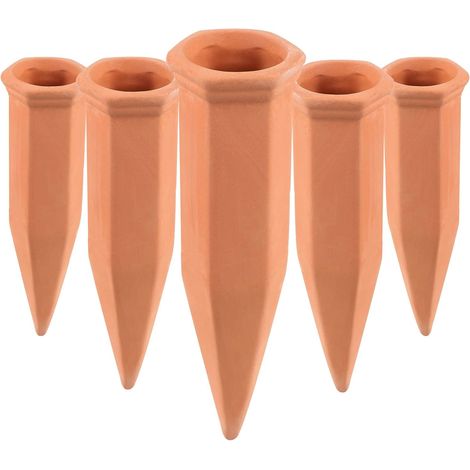 Cône D'arrosage En Argile - Distributeur Eau Plante Automatique - Jardin Maison Extérieur Intérieur - Lot De 5 (1/5)