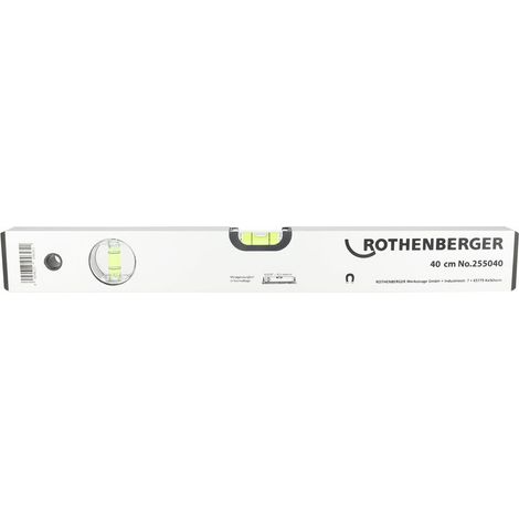 ROTHENBERGER Nivel de burbuja de aluminio, 400mm, con 6 líneas - 255040 (1/2)