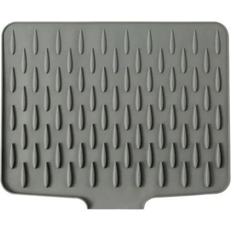 1 tapis de séchage en silicone, antidérapant, résistant à la chaleur jusqu'à 230°C, pour cafetière et vaisselle, avec pente de 5° pour un écoulement optimal