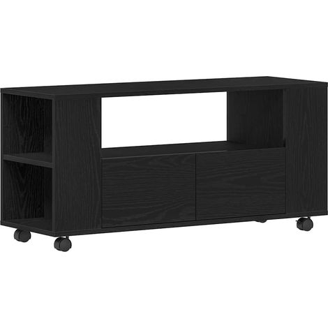 Maison Exclusive - TV-Schrank mit Rollen Schwarz Eichen-Optik 102