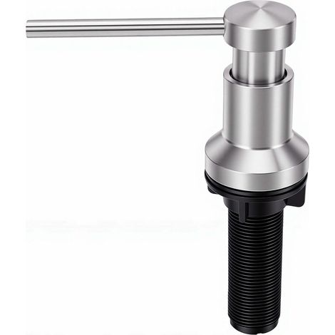 Sink Soap Dispenser, Rotating Pump Head in Brushed Stainless Steel, Kitchen Dispenser with Extension Tube and 360 Degree Rotation, Ideal for Kitchen, Bathroom (1/5)