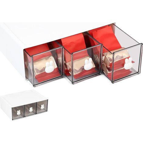 Teeboxen, Aufbewahrungsboxen mit Schubladen, Teebeutel-Organizer mit Schubladen, Teeboxen, Teebeutelschränke, Küche, Büro
