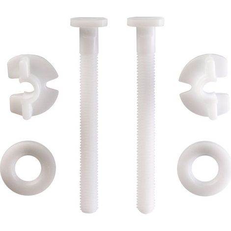 Siamp – Vis de fixation en plastique pour abattant WC Monaco – Longueur 40mm – Pour montage rapide et sécurisé – Réf. 41710407