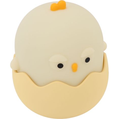 Veilleuse poussin coquille d'œuf, mignonne, 7 couleurs, lumière chaude dimmable, LED RGB, silicone, lampe de chevet pour chambre d'enfant, salon, allaitement. (1/5)