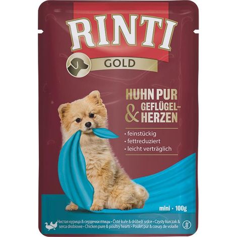 Rinti Gold Mini 100g Beutel - Hühner- und Geflügelherzen 100g