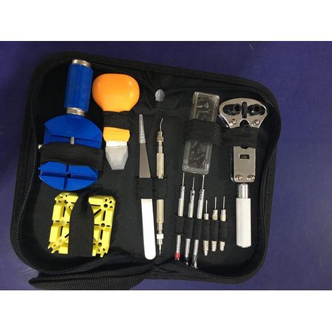 Kit d'outils de réparation de montres, sacoche à outils de réparation de montres, coffret d'outils de 13 pièces pour montres.