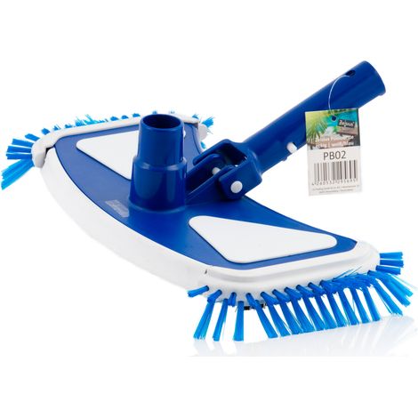 Zelsius Spazzola per piscina con spazzole laterali lavapavimenti per tubo Ø 32 / 38 mm