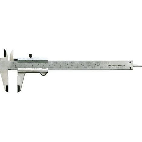 Pied à coulisse de poche, position fixe, acier inoxydable, 150 mm (1/3)