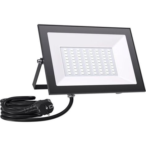 50W Projecteur Led Exterieur Avec Prise,Spot Led Extérieur 5000Lm Superlumineux,6500K Blanc,Ip65 Étanche Eclairage De Sécuri[CA42] (1/5)