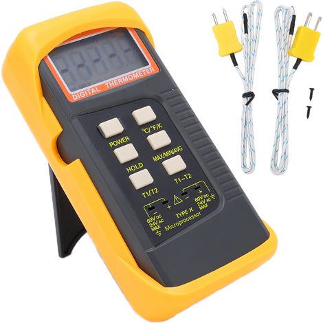 DT‑6802II Thermomètre à thermocouple double voie, mesure de température de contact pour maison (1/5)