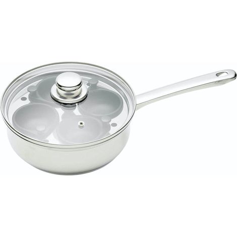 Clearview Pentolino per 4 uova in camicia, in acciaio INOX, 20,5 cm (1/5)