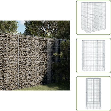 vidaXL Panier gabion avec couvercle 150x100x200 cm fer galvanisé (1/5)