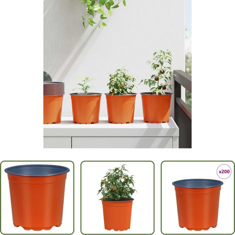 Terrakotta - Blumentopf 200 pcs Terrakotta Ø 15 x 13 cm Kunststoff (1/5)