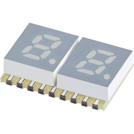 Kingbright Display a 7 segmenti Giallo 5.08 mm 1.95 V Numero in cifre: 2 KCDC02-107