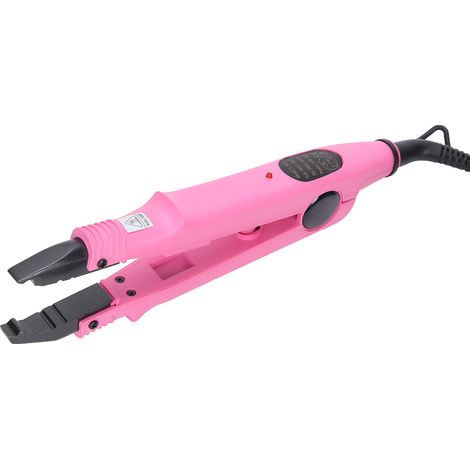 Fer à lisser professionnel pour extensions de cheveux, outil de coiffage domestique, connecteur rose, prise 110-240 V (1/5)