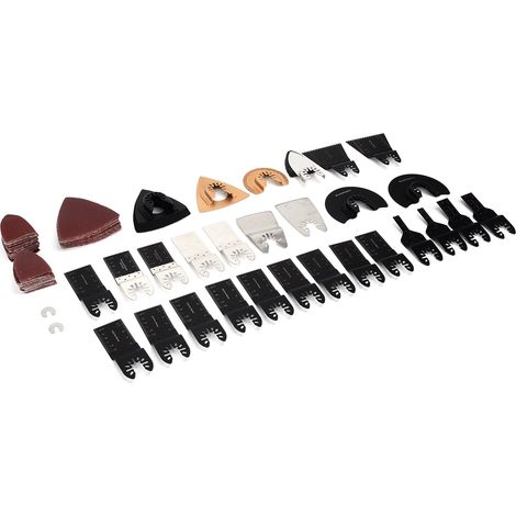 Jeu de lames pour outil oscillant en acier au carbone, pour coupe métallique et bois (1/5)